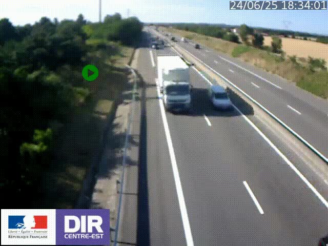 <h2>Webcam sur le contournement de Valence, sur la Nationale 7, à la jonction avec la N532, caméra orientée vers Grenoble</h2>