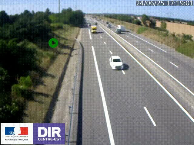 <h2>Webcam sur le contournement de Valence, sur la Nationale 7, à la jonction avec la N532, caméra orientée vers Grenoble</h2>
