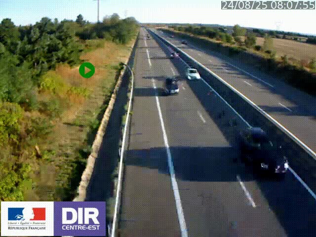 <h2>Webcam sur le contournement de Valence, sur la Nationale 7, à la jonction avec la N532, caméra orientée vers Grenoble</h2>