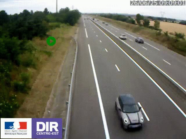 <h2>Webcam sur le contournement de Valence, sur la Nationale 7, à la jonction avec la N532, caméra orientée vers Grenoble</h2>