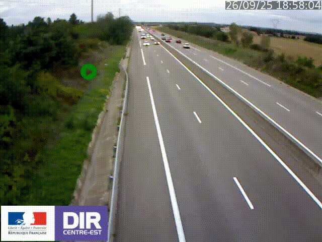 Webcam sur le contournement de Valence, sur la Nationale 7, à la jonction avec la N532, caméra orientée vers Grenoble
