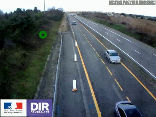 Webcam sur le contournement de Valence, sur la Nationale 7, à la jonction avec la N532, caméra orientée vers Grenoble