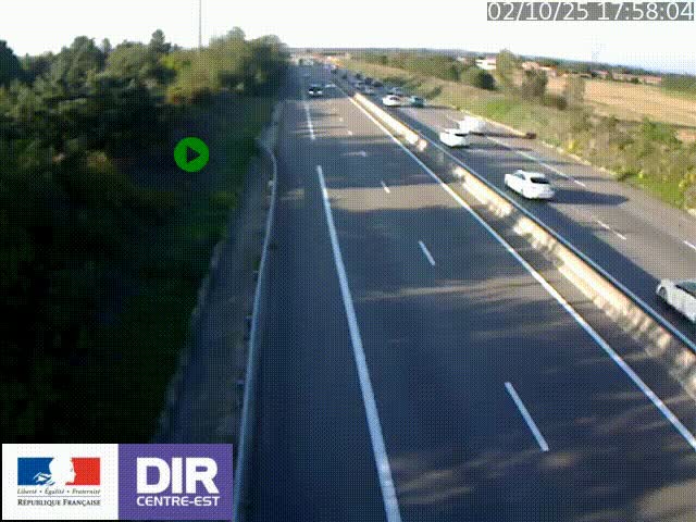<h2>Webcam sur le contournement de Valence, sur la Nationale 7, à la jonction avec la N532, caméra orientée vers Grenoble</h2>
