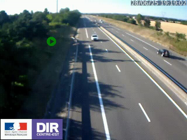 <h2>Webcam sur le contournement de Valence, sur la Nationale 7, à la jonction avec la N532, caméra orientée vers Grenoble</h2>