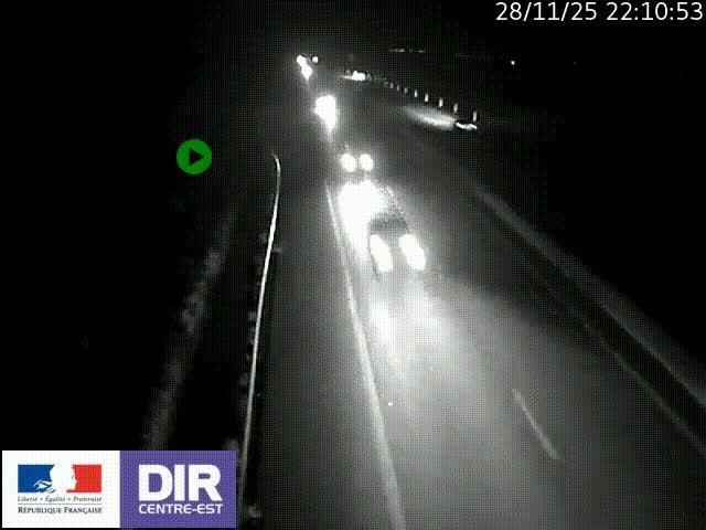 Webcam sur le contournement de Valence, sur la Nationale 7, à la jonction avec la N532, caméra orientée vers Grenoble