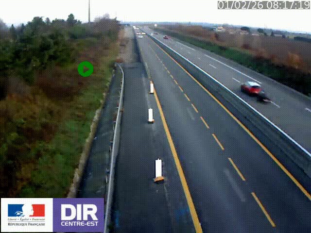 <h2>Webcam sur le contournement de Valence, sur la Nationale 7, à la jonction avec la N532, caméra orientée vers Grenoble</h2>