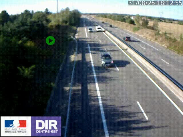 Webcam sur le contournement de Valence, sur la Nationale 7, à la jonction avec la N532, caméra orientée vers Grenoble