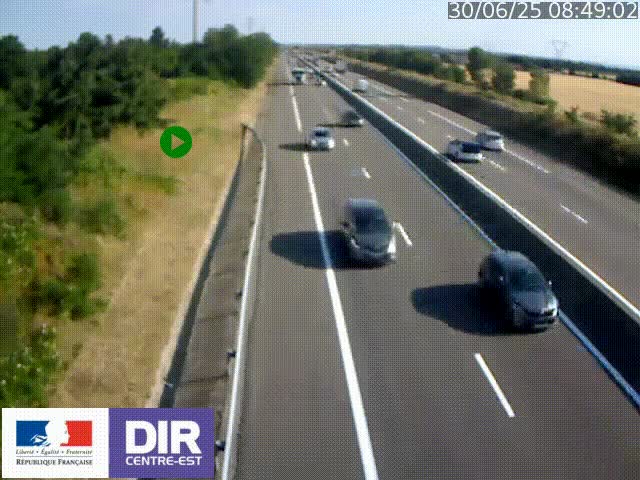 <h2>Webcam sur le contournement de Valence, sur la Nationale 7, à la jonction avec la N532, caméra orientée vers Grenoble</h2>