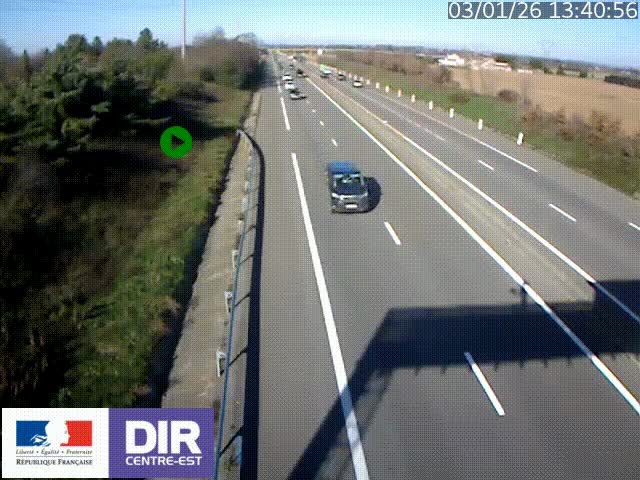 <h2>Webcam sur le contournement de Valence, sur la Nationale 7, à la jonction avec la N532, caméra orientée vers Grenoble</h2>