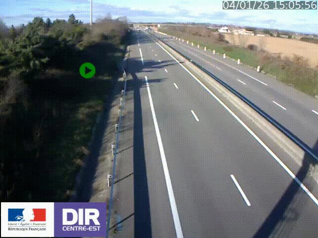 <h2>Webcam sur le contournement de Valence, sur la Nationale 7, à la jonction avec la N532, caméra orientée vers Grenoble</h2>