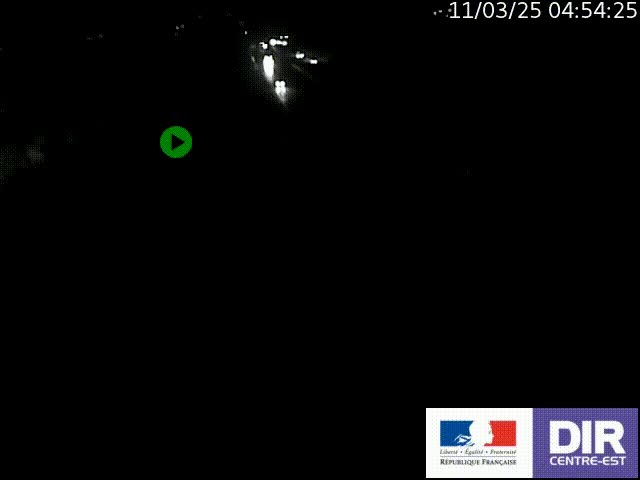 Caméra autoroute à la jonction entre l'A7 et l'A47 à Ternay, au nord de Vienne. Vue orientée vers Lyon