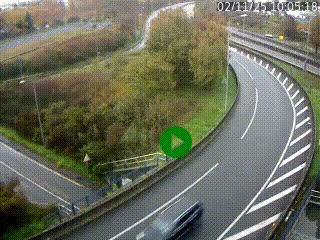 <h2>Caméra autoroute à la jonction entre l'A7 et la D301 (Boulevard urbain Sud de Lyon) à Feyzin, au sud de Lyon. Vue orientée vers Mions</h2>