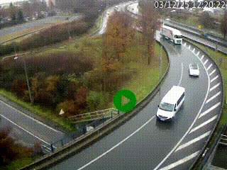 <h2>Caméra autoroute à la jonction entre l'A7 et la D301 (Boulevard urbain Sud de Lyon) à Feyzin, au sud de Lyon. Vue orientée vers Mions</h2>