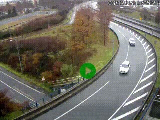 <h2>Caméra autoroute à la jonction entre l'A7 et la D301 (Boulevard urbain Sud de Lyon) à Feyzin, au sud de Lyon. Vue orientée vers Mions</h2>