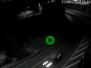 Caméra autoroute à la jonction entre l'A7 et la D301 (Boulevard urbain Sud de Lyon) à Feyzin, au sud de Lyon. Vue orientée vers Mions