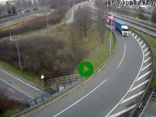 <h2>Caméra autoroute à la jonction entre l'A7 et la D301 (Boulevard urbain Sud de Lyon) à Feyzin, au sud de Lyon. Vue orientée vers Mions</h2>