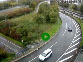 <h2>Caméra autoroute à la jonction entre l'A7 et la D301 (Boulevard urbain Sud de Lyon) à Feyzin, au sud de Lyon. Vue orientée vers Mions</h2>