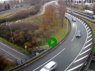 <h2>Caméra autoroute à la jonction entre l'A7 et la D301 (Boulevard urbain Sud de Lyon) à Feyzin, au sud de Lyon. Vue orientée vers Mions</h2>