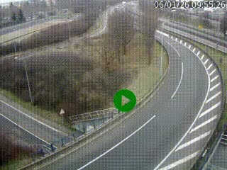 <h2>Caméra autoroute à la jonction entre l'A7 et la D301 (Boulevard urbain Sud de Lyon) à Feyzin, au sud de Lyon. Vue orientée vers Mions</h2>