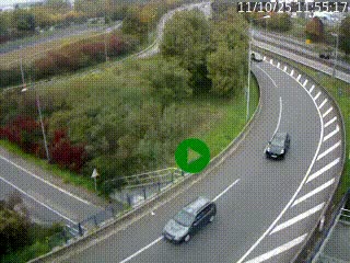 <h2>Caméra autoroute à la jonction entre l'A7 et la D301 (Boulevard urbain Sud de Lyon) à Feyzin, au sud de Lyon. Vue orientée vers Mions</h2>