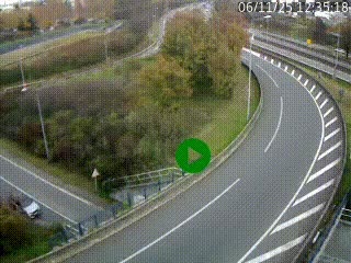 <h2>Caméra autoroute à la jonction entre l'A7 et la D301 (Boulevard urbain Sud de Lyon) à Feyzin, au sud de Lyon. Vue orientée vers Mions</h2>