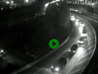 <h2>Caméra autoroute à la jonction entre l'A7 et la D301 (Boulevard urbain Sud de Lyon) à Feyzin, au sud de Lyon. Vue orientée vers Mions</h2>