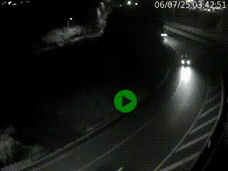 Caméra autoroute à la jonction entre l'A7 et la D301 (Boulevard urbain Sud de Lyon) à Feyzin, au sud de Lyon. Vue orientée vers Mions