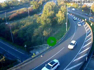 <h2>Caméra autoroute à la jonction entre l'A7 et la D301 (Boulevard urbain Sud de Lyon) à Feyzin, au sud de Lyon. Vue orientée vers Mions</h2>