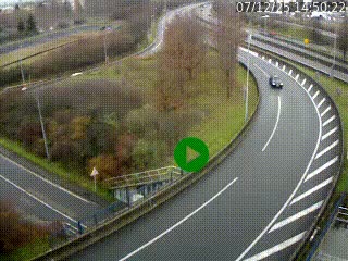 <h2>Caméra autoroute à la jonction entre l'A7 et la D301 (Boulevard urbain Sud de Lyon) à Feyzin, au sud de Lyon. Vue orientée vers Mions</h2>
