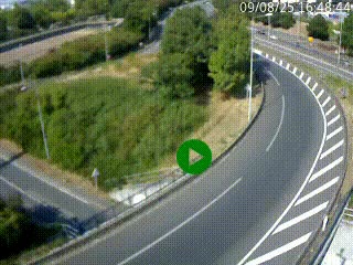 <h2>Caméra autoroute à la jonction entre l'A7 et la D301 (Boulevard urbain Sud de Lyon) à Feyzin, au sud de Lyon. Vue orientée vers Mions</h2>