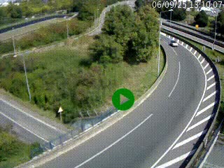 <h2>Caméra autoroute à la jonction entre l'A7 et la D301 (Boulevard urbain Sud de Lyon) à Feyzin, au sud de Lyon. Vue orientée vers Mions</h2>