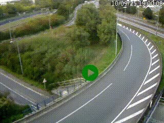 <h2>Caméra autoroute à la jonction entre l'A7 et la D301 (Boulevard urbain Sud de Lyon) à Feyzin, au sud de Lyon. Vue orientée vers Mions</h2>