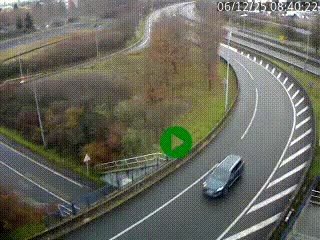 <h2>Caméra autoroute à la jonction entre l'A7 et la D301 (Boulevard urbain Sud de Lyon) à Feyzin, au sud de Lyon. Vue orientée vers Mions</h2>
