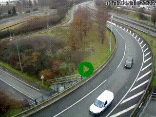 <h2>Caméra autoroute à la jonction entre l'A7 et la D301 (Boulevard urbain Sud de Lyon) à Feyzin, au sud de Lyon. Vue orientée vers Mions</h2>