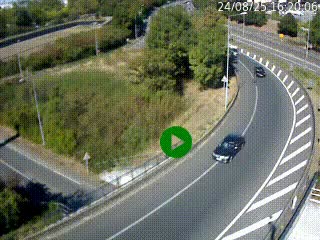 <h2>Caméra autoroute à la jonction entre l'A7 et la D301 (Boulevard urbain Sud de Lyon) à Feyzin, au sud de Lyon. Vue orientée vers Mions</h2>