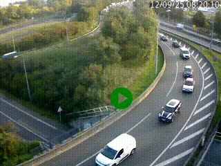 <h2>Caméra autoroute à la jonction entre l'A7 et la D301 (Boulevard urbain Sud de Lyon) à Feyzin, au sud de Lyon. Vue orientée vers Mions</h2>