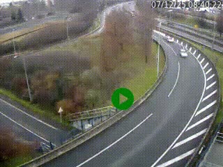 <h2>Caméra autoroute à la jonction entre l'A7 et la D301 (Boulevard urbain Sud de Lyon) à Feyzin, au sud de Lyon. Vue orientée vers Mions</h2>