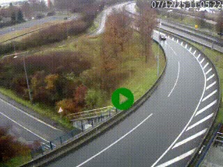<h2>Caméra autoroute à la jonction entre l'A7 et la D301 (Boulevard urbain Sud de Lyon) à Feyzin, au sud de Lyon. Vue orientée vers Mions</h2>