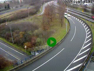 <h2>Caméra autoroute à la jonction entre l'A7 et la D301 (Boulevard urbain Sud de Lyon) à Feyzin, au sud de Lyon. Vue orientée vers Mions</h2>