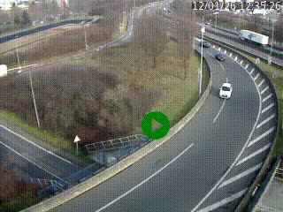 <h2>Caméra autoroute à la jonction entre l'A7 et la D301 (Boulevard urbain Sud de Lyon) à Feyzin, au sud de Lyon. Vue orientée vers Mions</h2>