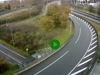<h2>Caméra autoroute à la jonction entre l'A7 et la D301 (Boulevard urbain Sud de Lyon) à Feyzin, au sud de Lyon. Vue orientée vers Mions</h2>