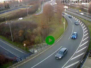 <h2>Caméra autoroute à la jonction entre l'A7 et la D301 (Boulevard urbain Sud de Lyon) à Feyzin, au sud de Lyon. Vue orientée vers Mions</h2>