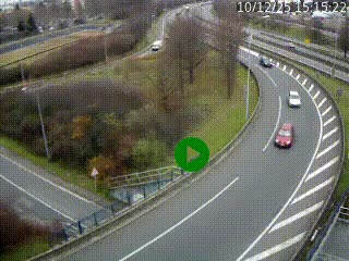 <h2>Caméra autoroute à la jonction entre l'A7 et la D301 (Boulevard urbain Sud de Lyon) à Feyzin, au sud de Lyon. Vue orientée vers Mions</h2>