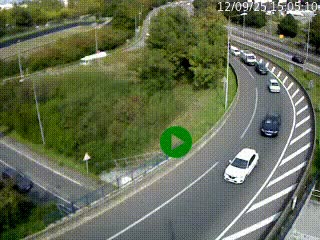 <h2>Caméra autoroute à la jonction entre l'A7 et la D301 (Boulevard urbain Sud de Lyon) à Feyzin, au sud de Lyon. Vue orientée vers Mions</h2>