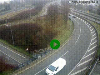 <h2>Caméra autoroute à la jonction entre l'A7 et la D301 (Boulevard urbain Sud de Lyon) à Feyzin, au sud de Lyon. Vue orientée vers Mions</h2>