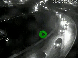 <h2>Caméra autoroute à la jonction entre l'A7 et la D301 (Boulevard urbain Sud de Lyon) à Feyzin, au sud de Lyon. Vue orientée vers Mions</h2>