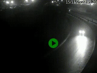 Caméra autoroute à la jonction entre l'A7 et la D301 (Boulevard urbain Sud de Lyon) à Feyzin, au sud de Lyon. Vue orientée vers Mions