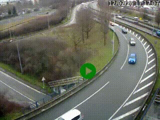 <h2>Caméra autoroute à la jonction entre l'A7 et la D301 (Boulevard urbain Sud de Lyon) à Feyzin, au sud de Lyon. Vue orientée vers Mions</h2>