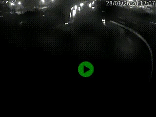 Caméra autoroute à la jonction entre l'A7 et la D301 (Boulevard urbain Sud de Lyon) à Feyzin, au sud de Lyon. Vue orientée vers Mions