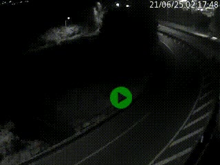 Caméra autoroute à la jonction entre l'A7 et la D301 (Boulevard urbain Sud de Lyon) à Feyzin, au sud de Lyon. Vue orientée vers Mions
